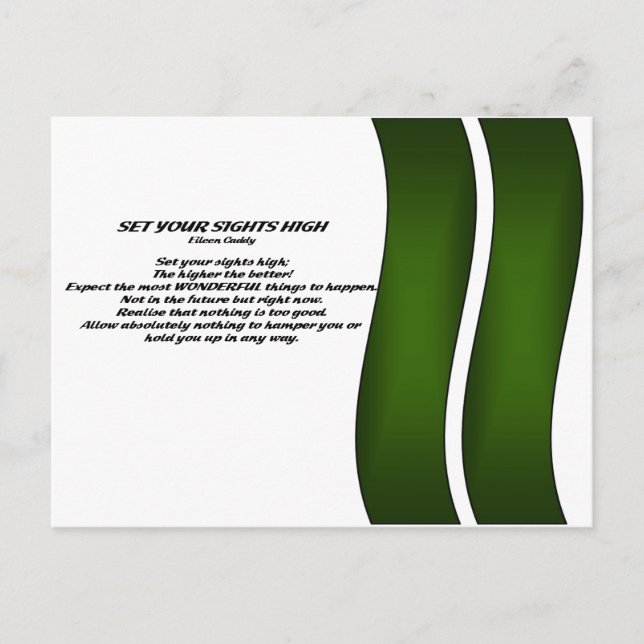 Ställ in dina höga siktvärden vykort (Framsida)