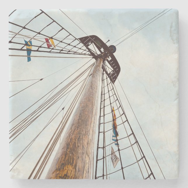 "Ställ in segel" - Underlägg med marmor (Framsidan)