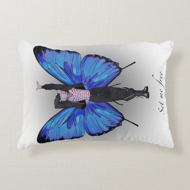 "Ställ mig fri" med Jimin Prydnadskudde (Framsidan)