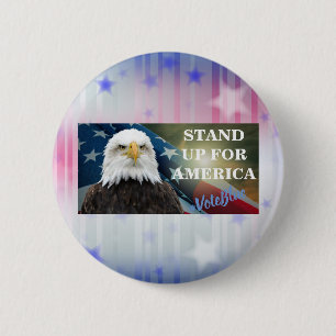 STÄLL UPP FÖR AMERIKA #VoteBlue Knapp