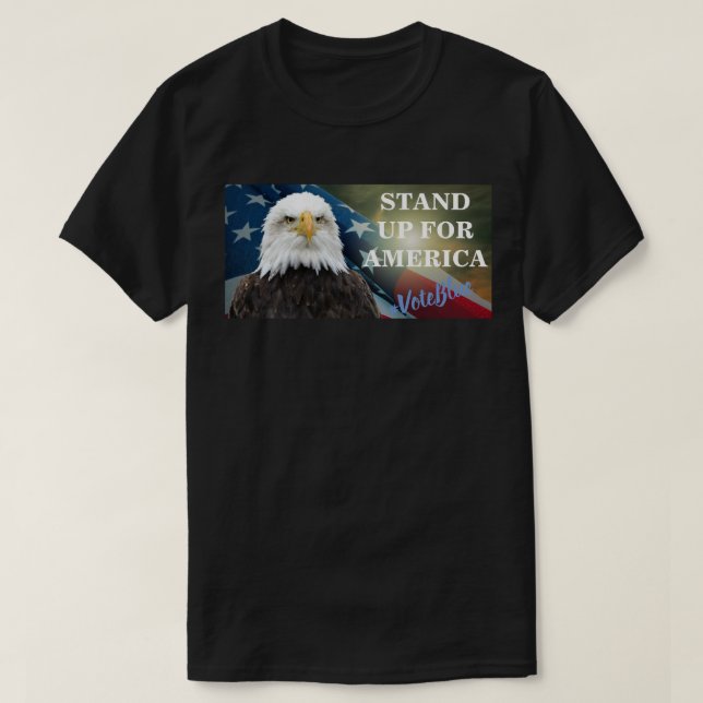 STÄLL UPP FÖR AMERIKA #VoteBlue T-Shirt (Design framsida)