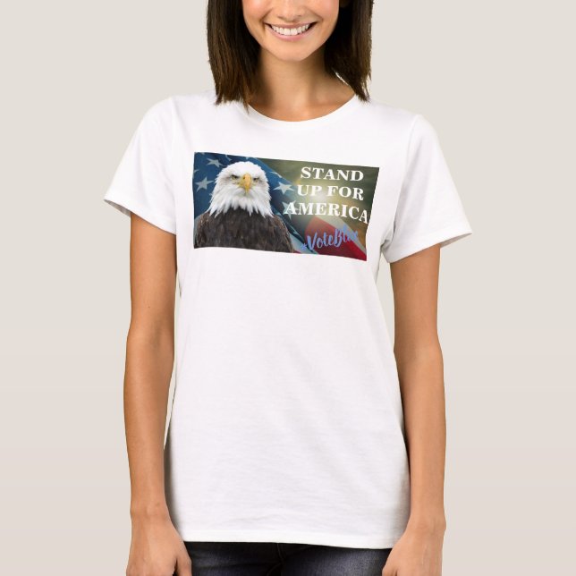 STÄLL UPP FÖR AMERIKA #VoteBlue T-Shirt (Framsida)