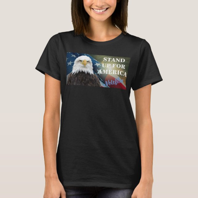 STÄLL UPP FÖR AMERIKA #VoteBlue T-Shirt (Framsida)