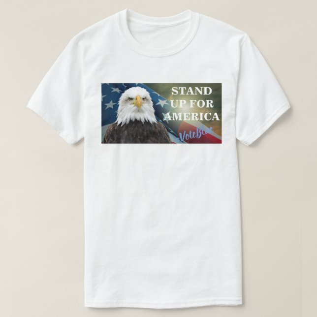 STÄLL UPP FÖR AMERIKA #VoteBlue T Shirt (Design framsida)