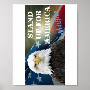 STÄLL UPP FÖR AMERIKA #VoteBlue T-Shirt Poster