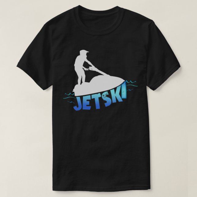Ställ upp jet-skidan på vatten t shirt (Design framsida)