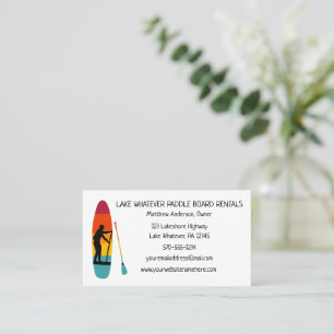 Ställ upp Paddle Board SUP Paddleboarding Rental Visitkort