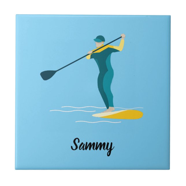Ställ upp Paddleboarding Kakelplatta (Framsidan)