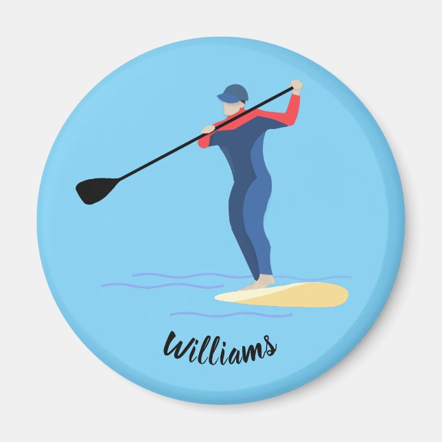 Ställ upp Paddleboarding Magnet (Framsidan)