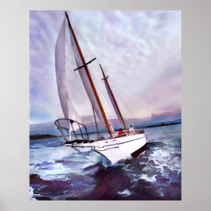 Ställa in segel vid dagbrott poster