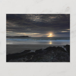 Ställa in sol vid Polzeath Vykort