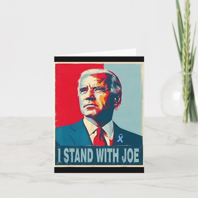 Ställa med Joe Support Ribbon Kampanj Statemen Kort (Framsida)