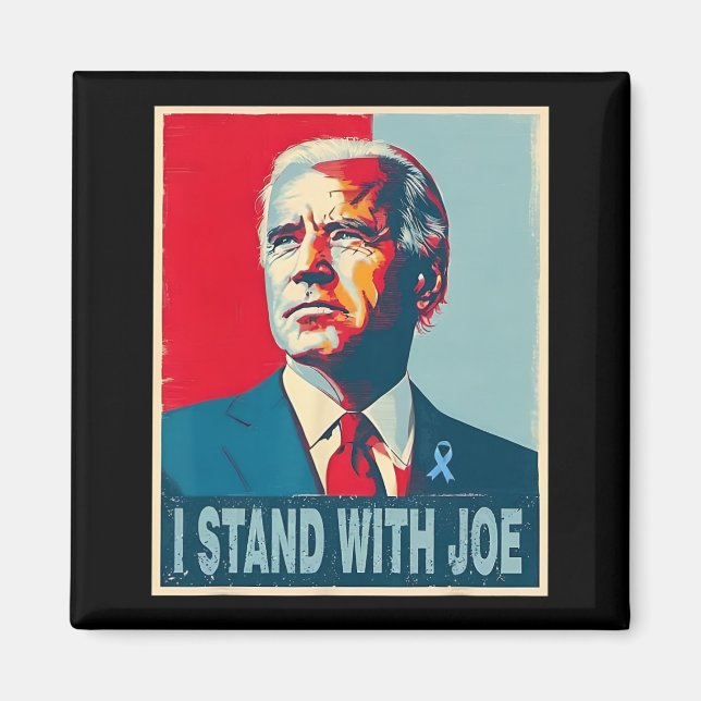 Ställa med Joe Support Ribbon Kampanj Statemen Magnet (Framsidan)