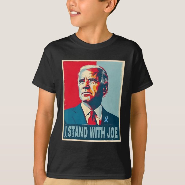Ställa med Joe Support Ribbon Kampanj Statemen T Shirt (Framsida)