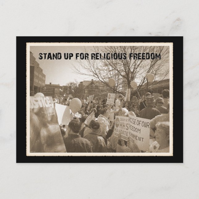 Ställa upp för fri Religiösa Vykort (Framsida)