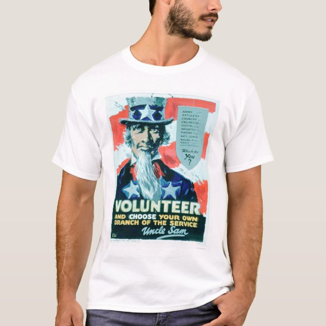 Ställa upp som frivillig och välj din gren tee shirt (Framsida)