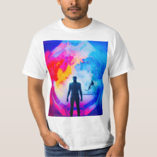 Ställande i Färg T Shirt