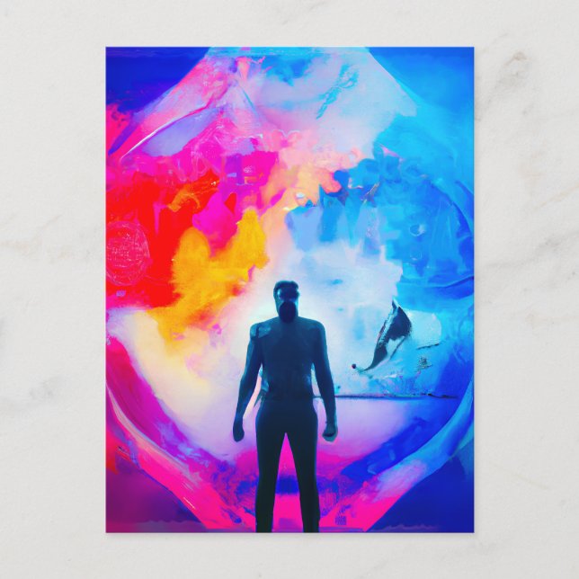 Ställande i Färg Vykort (Framsida)