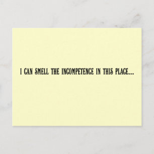 Ställe är inkompetent vykort