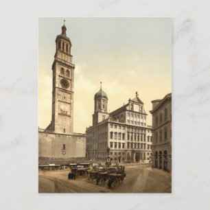 Ställe, Augsburg, Bayern, Tyskland Vykort