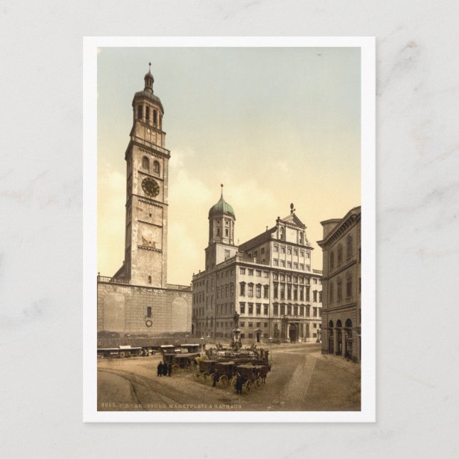 Ställe, Augsburg, Bayern, Tyskland Vykort (Framsida)