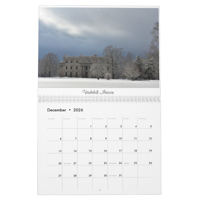 Ställe av intresse för Hudson Valley Kalender (Dec 2026)