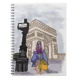 Ställe Charles de Gaulle Paris. Anteckningsbok