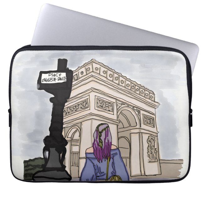 Ställe Charles de Gaulle Paris. Laptop Fodral (Framsidan)