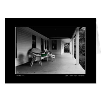 Ställe där han sang, Frosts platskort Hälsningskort