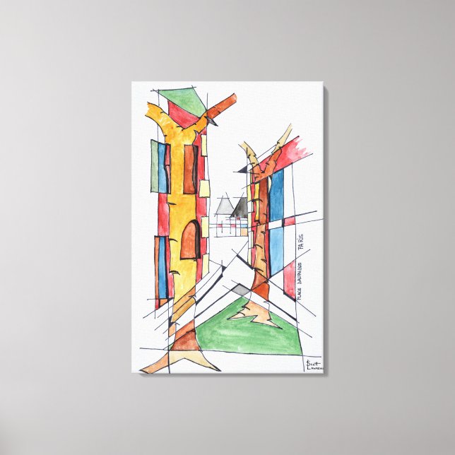 Ställe Dauphine | Ile de la Cite, Paris Canvastryck (Framsida)