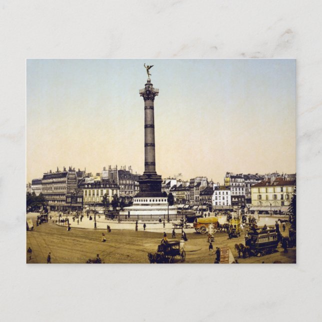 Ställe de la Bastille, 1900, Paris Vykort (Framsida)