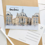 Ställe de la Buttbordeaux Frankrike Travel-postkor Vykort<br><div class="desc">Handskriven vattenfärg. Foto taget från Bordeaux,  Frankrike.</div>