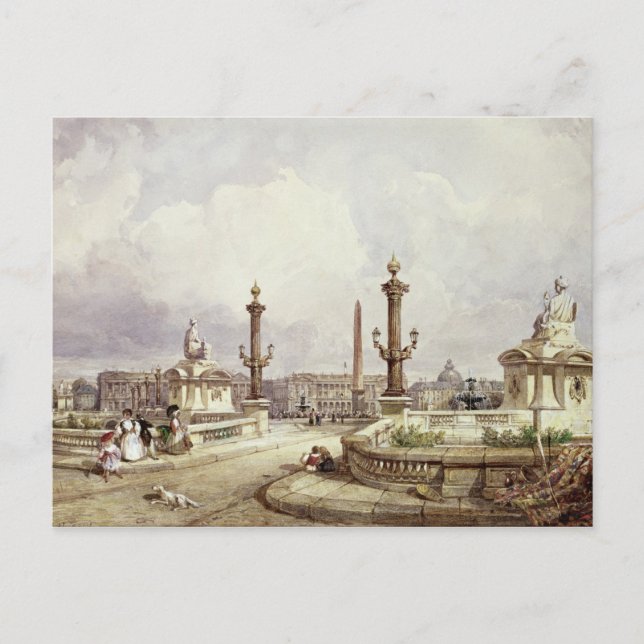 Ställe de la Concorde, 1837 Vykort (Framsida)