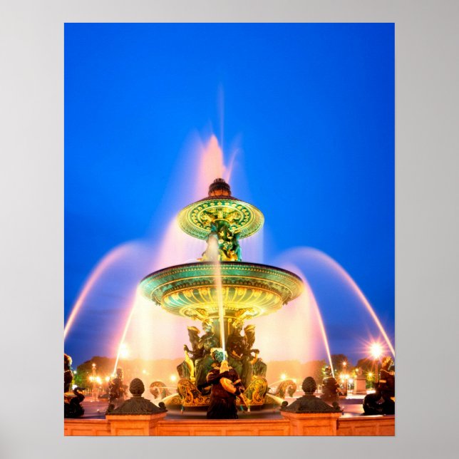 Ställe de la Concorde, Paris, Frankrike Poster (Framsidan)