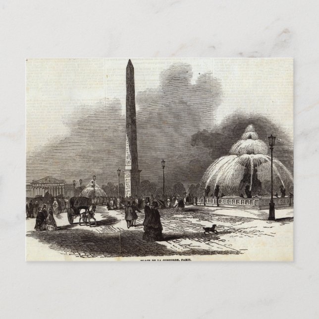 Ställe de la Concorde, Paris Vykort (Framsida)