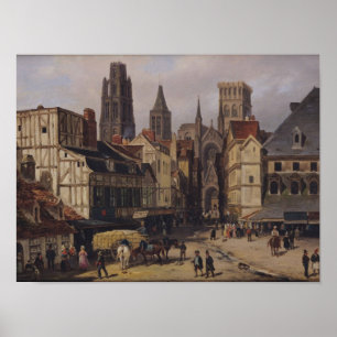 Ställe de la Haute-Vieille-Tour, Rouen, 1824 Poster