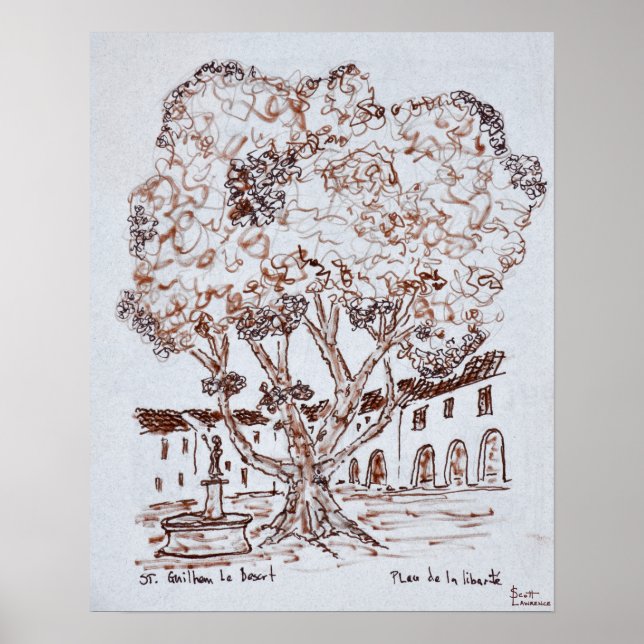 Ställe de la Liberte, Saint-Guilhem-le-Desert Poster (Framsidan)