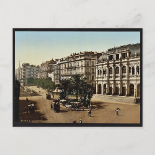 Ställe de la republique, Algiers, Algeriet Classic Vykort
