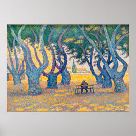 Ställe des Lices, Saint Tropez av Paul Signac Poster