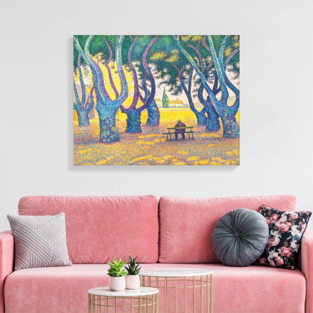 Ställe des Lices, St. Tropez | Paul Signac | Canvastryck (Insitu (Vardagsrum))