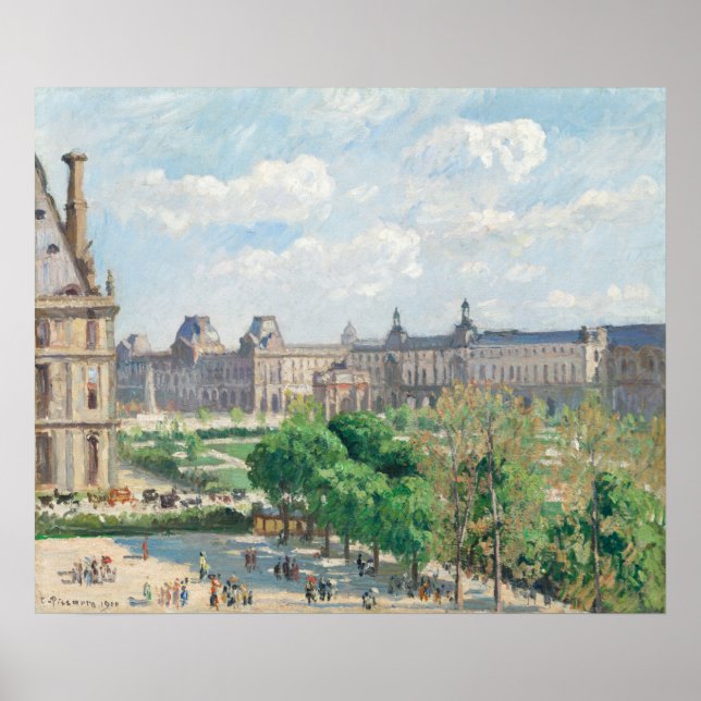 Ställe du Carrousel, Paris (1900) av Pissarro Poster (Framsidan)