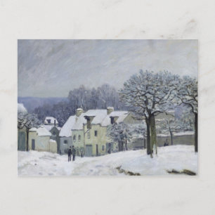 Ställe du Chenil vid Marly-le-Roi, Snö, 1876 Vykort