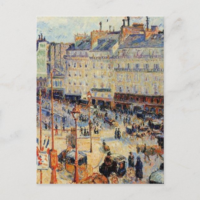 Ställe du Havre, Paris, Camille Pissarro Vykort (Framsida)