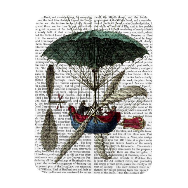 Ställe Du Louvre Luftballong Magnet (Vertikal)