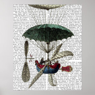 Ställe Du Louvre Luftballong Poster