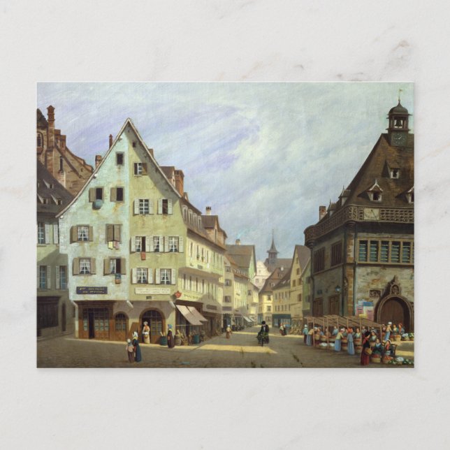 Ställe du Marche-aux-Fruits, Colmar, 1875 Vykort (Framsida)