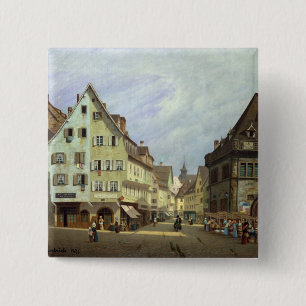 Ställe du Marche-hjälp-Frukt, Colmar, 1875 Knapp