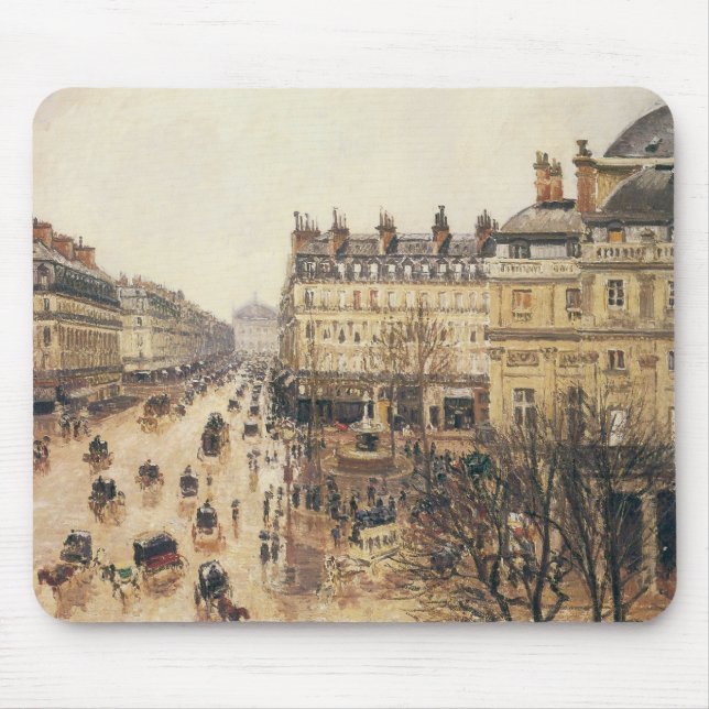Ställe du Theater Francais, Paris Rain av Pissarro Musmatta (Framsidan)