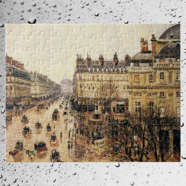 Ställe du Theater Francais, Paris Rain av Pissarro Pussel (Skapare uppladdad)