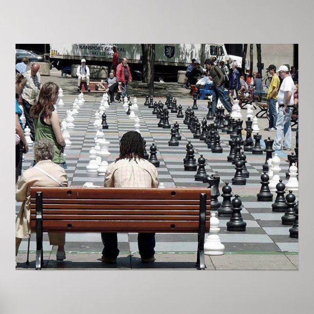 Ställe Émilie-Gamelin i Montreal, Chess i parken Poster (Framsidan)